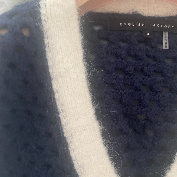 Women's Black and White Sweater - Picture 2 of 2